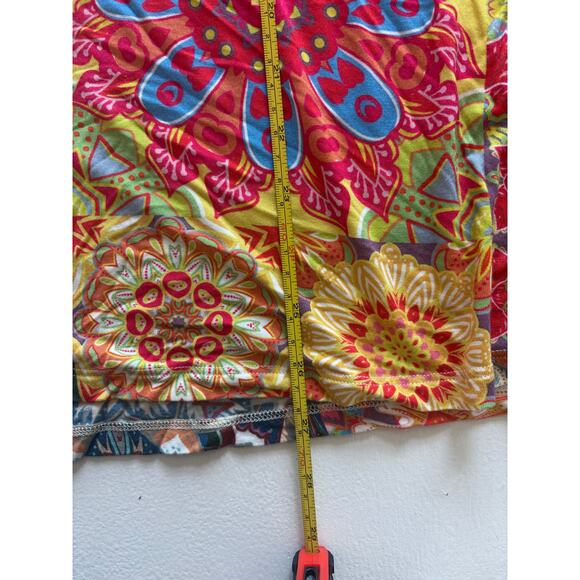 Johnny Was Los Angeles Boho Patchwork Floral Top Women’s XL Multicolor Tunic Tee - Picture 5 of 6